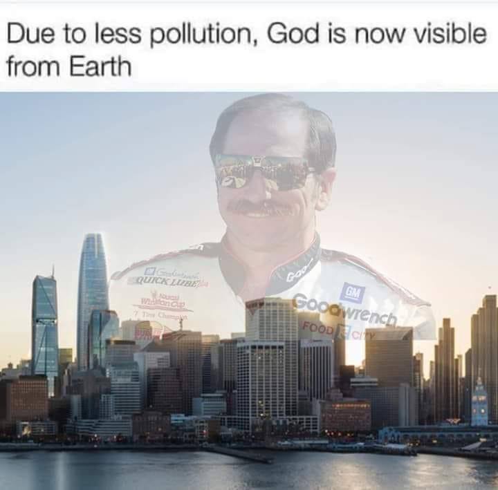 Due to less pollution, God is now visible from Earth