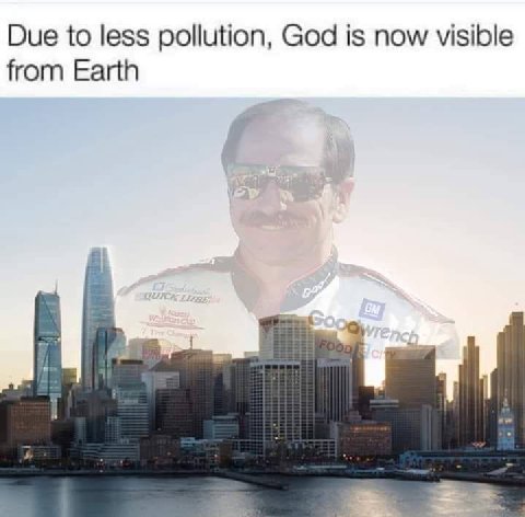 Due to less pollution, God is now visible from Earth