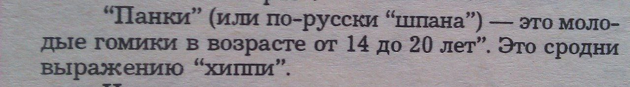 Панки молодые гомики хой!