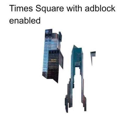 Times Square with adblock enabled