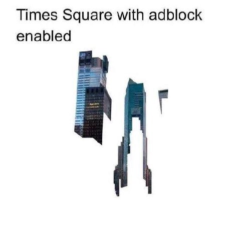 Times Square with adblock enabled