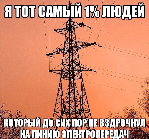 САМЫЙ 1% ЛЮДЕЙ КОТОРЫЙ ДО СИХ ВЗДРОЧНУЛ НА ЛИНИЮ ЭЛЕКТРОПЕРЕДАЧ