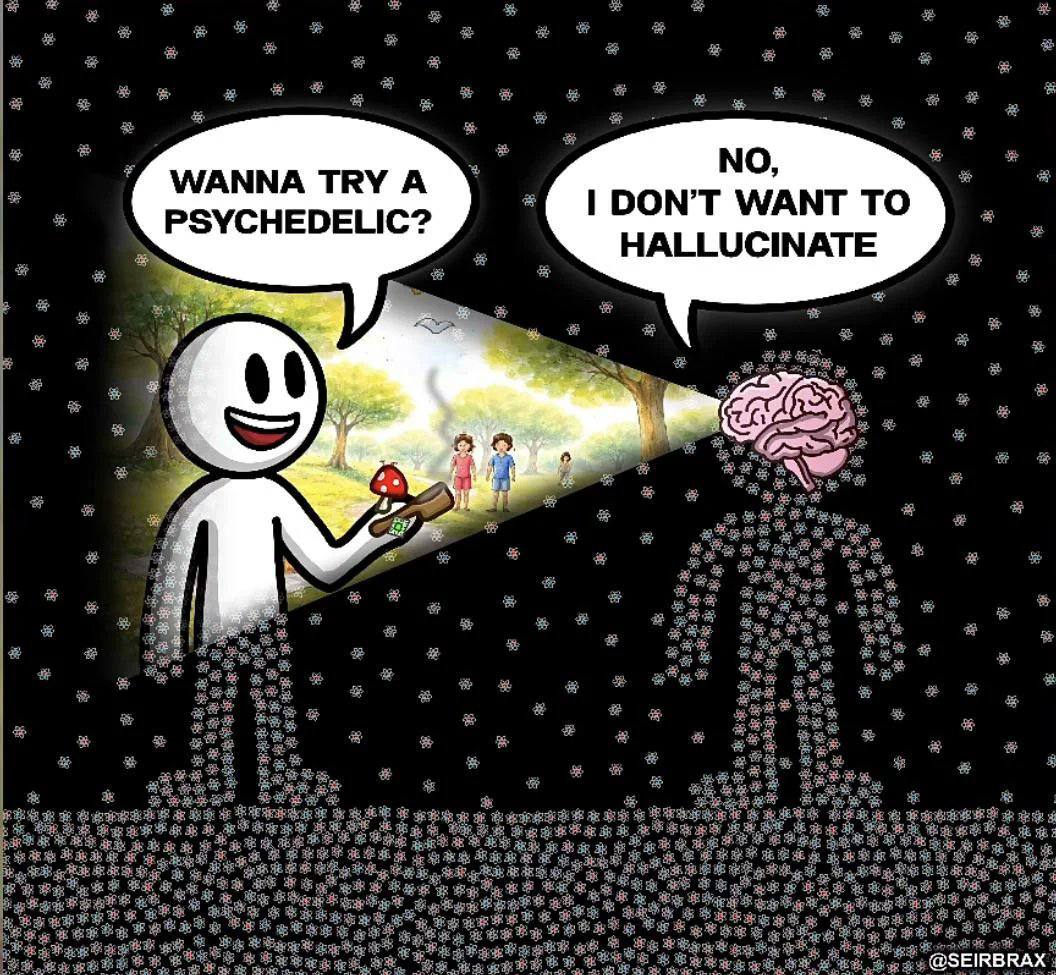 WANNA TRY А NO, PSYCHEDELIC? DON’T WANT TO HALLUCINATE @SEIRBRAX