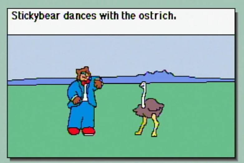 dances with the ostrich.