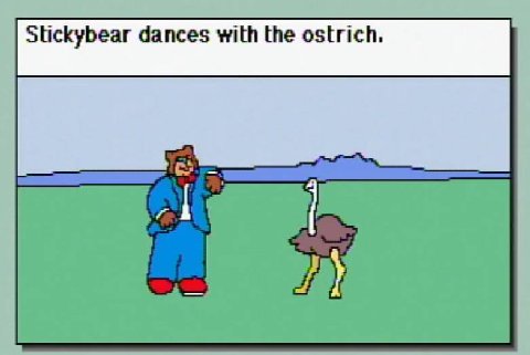 dances with the ostrich.