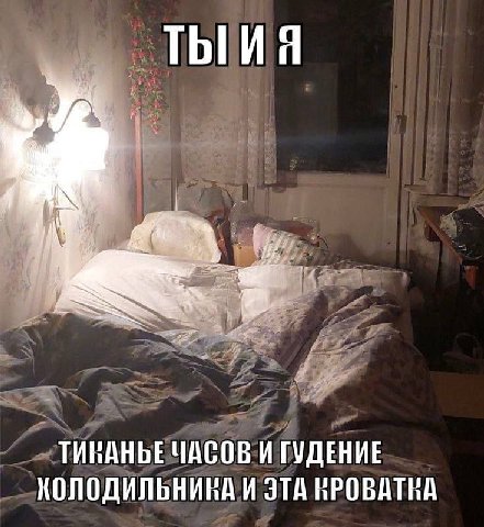 ТИКАНЫЕ ЧАСОВ И ГУДЕНИЕ ХОЛОДИЛЬНИКА И ЭТА НРОВАТНА