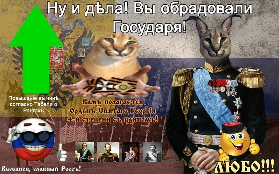 Ну и Вы обрадовали Государя! 40 Повышене чинЪ согласно Табели о Рангахъ (2) 2) Веселися, славный Poces!