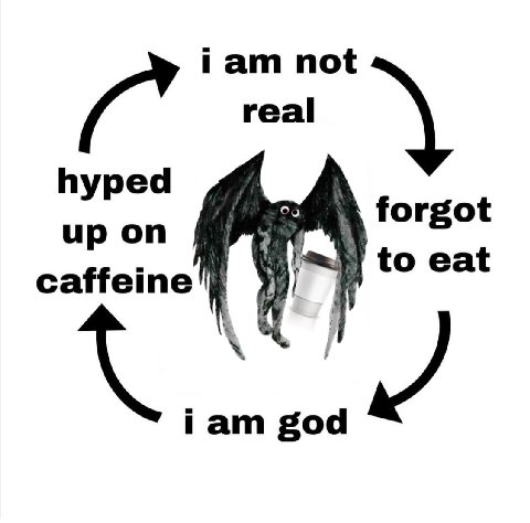 iam not real hyped up on forgot to eat caffeine iam god