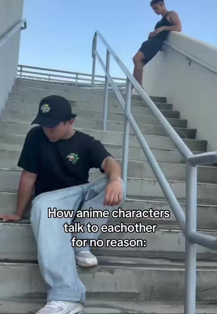 г. Mow) anime’characters а talkito eachother Te) ак оеаспо{пег— = felkto eachother | ||| W Gementns characters _ forno reason:
