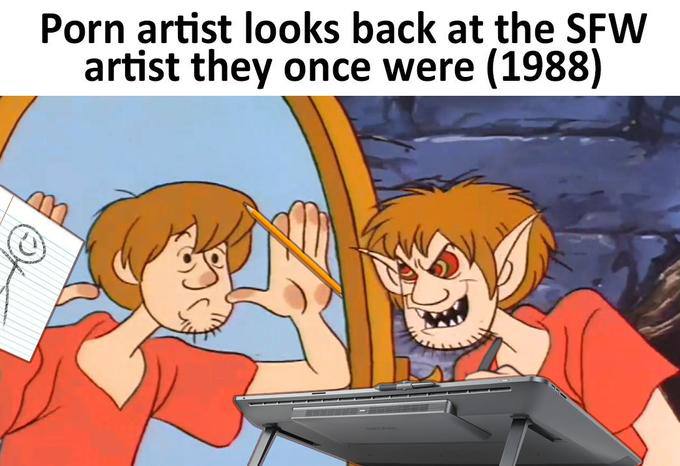 Porn artist looks back at the SFW artist they were (1988)