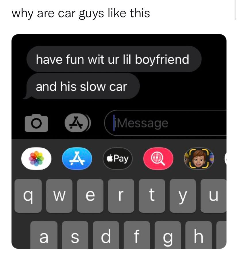 why are саг guys like this have fun wit lil boyfriend and his slow car О а у а 5 а