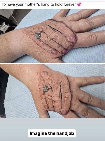 То have your mother's hand to hold forever Imagine the handjob