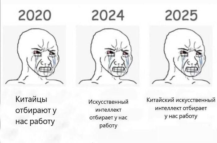 2020 2024 2025 Китайцы Искусственный Китайский искусственный интеллект интеллект отбирает отбираюту у нас работу отбираету нас нас работу работу