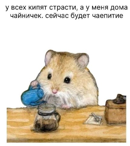 у всех кипят страсти, меня дома чайничек. сейчас будет чаепитие #48;