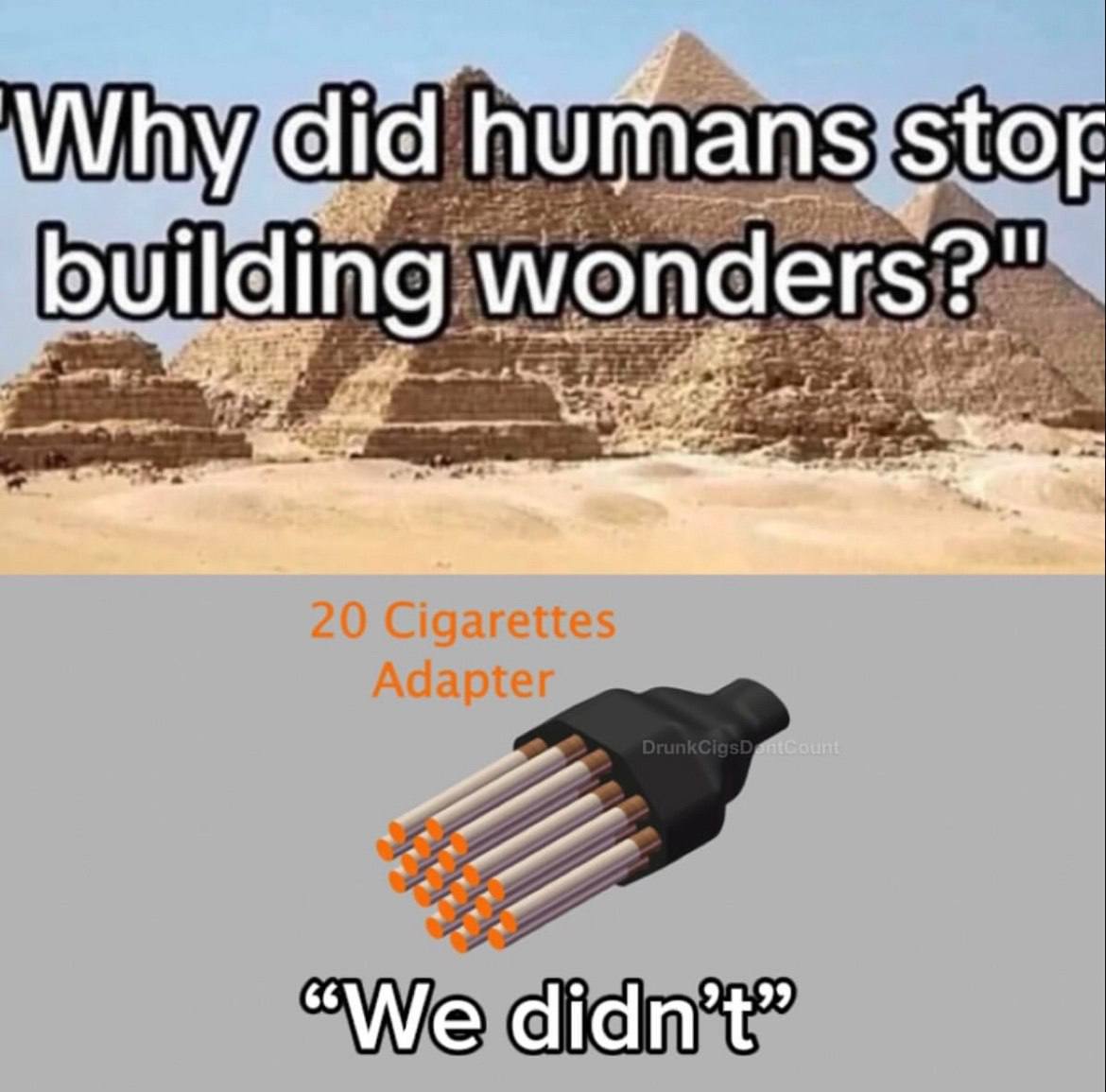 4A Why did humans stor building wonders?" 7 LEZ “We didn’t”