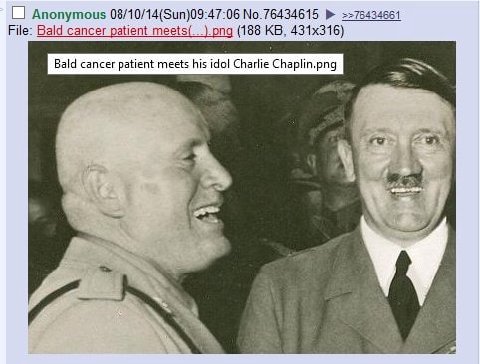 Anonymous 08/10/14(Sun)09:47:06 №.76434615 File: Bald cancer patient (188 ald cancer patient meets idol Charlie