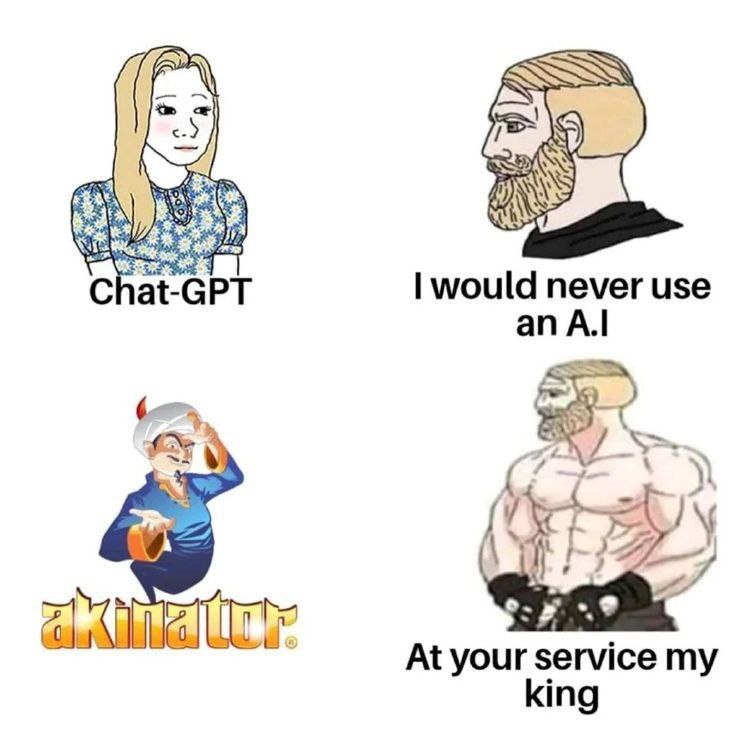 Chat-GPT would never use i “4 At your service my king