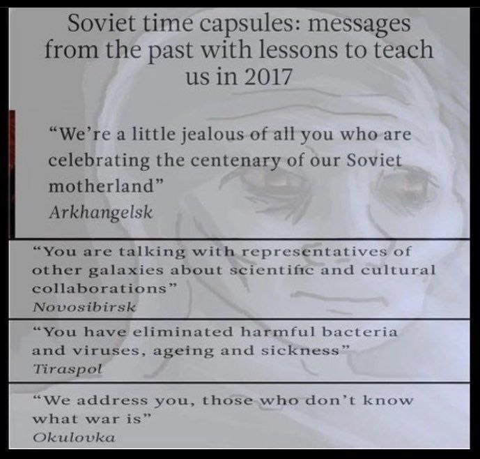 Soviet time capsules: messages from the past with lessons to teach 2017 “We're a little jealous of celebrating the centenary of our Soviet motherland” Arkhangelsk “You are talking with representatives