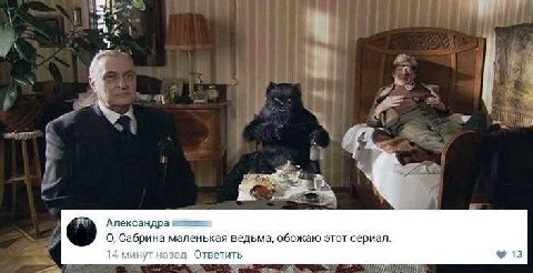 Александра О, Сабрина маленькая ведьма, обожаю этот сериал. 14 минут назад Ответить 13