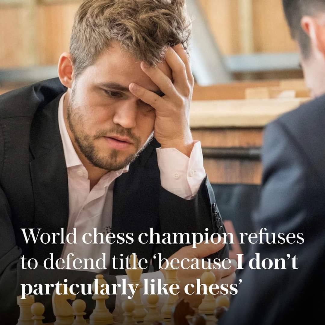 World chess champion refuses to defend title ‘because I don’t particularly like chess’