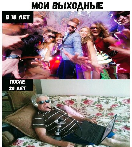 ВЫХОДНЫЕ В 18 ЛЕТ red a ПОСЛЕ 20 ЛЕТ у a A
