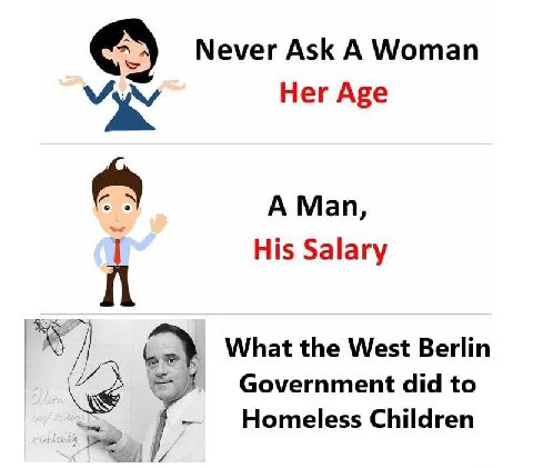 Never Ask А Woman Her Age A Man His Salary What the West Berlin Government did to Homeless Children 7