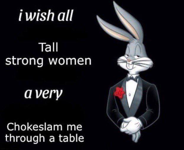 iwishall Tall strong women avery Chokeslam me through a table