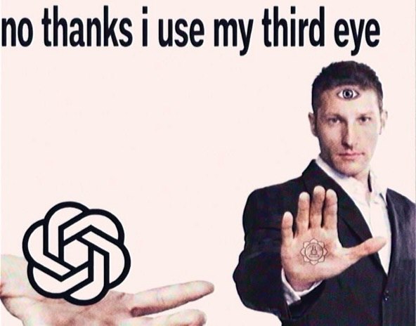 no thanks use my third eye