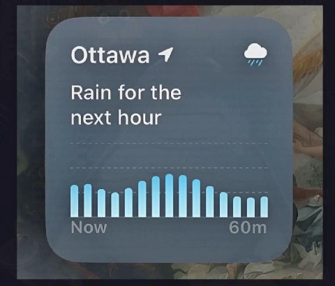Ottawa Rain for the next hour