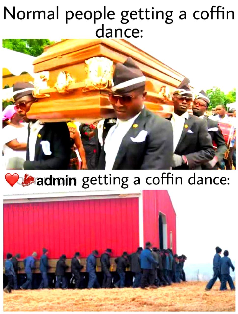 Normal people getting a coffin ance: getting a coffin dance