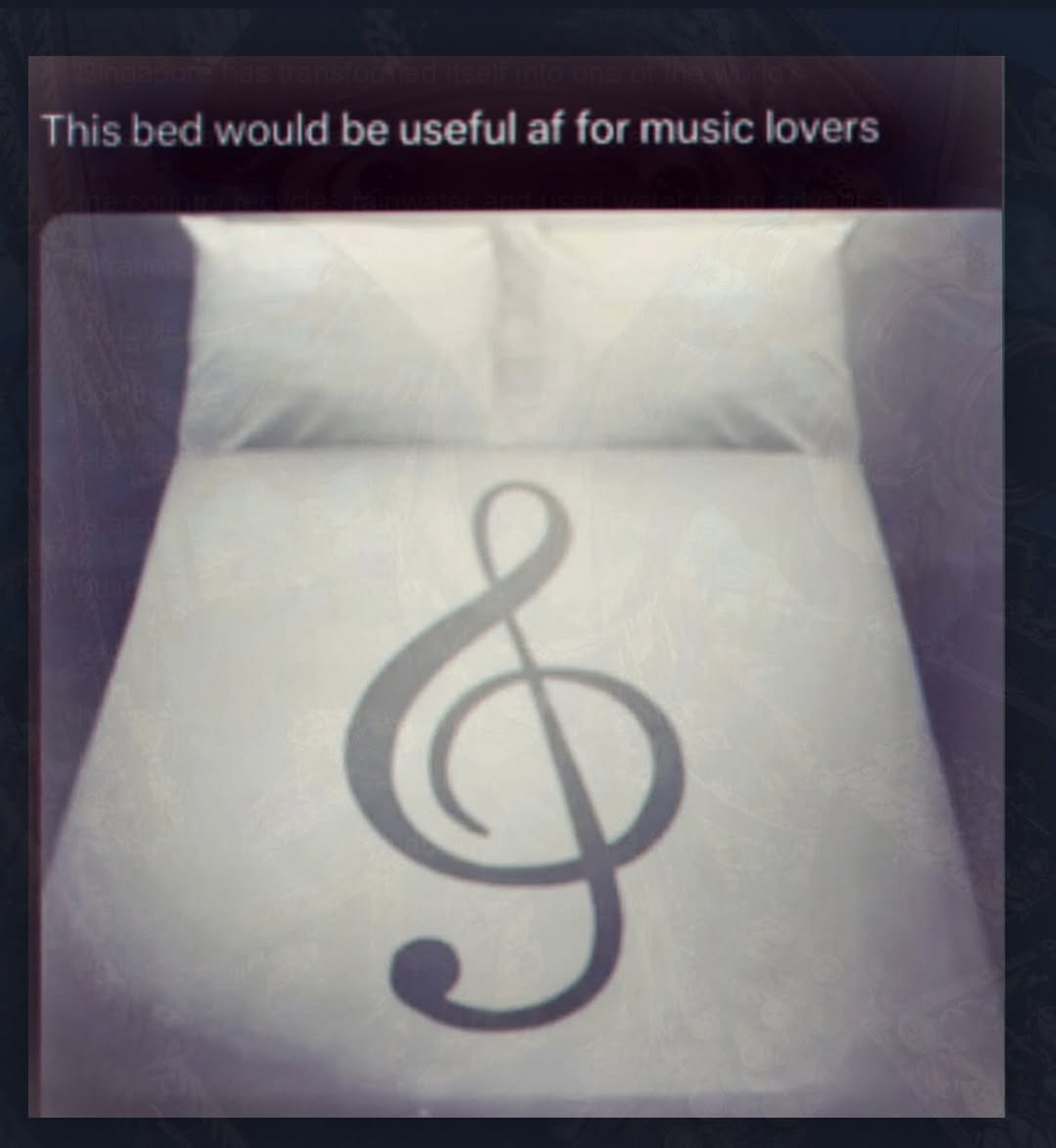 This bed would be useful for music lovers