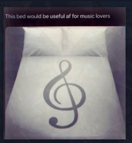 This bed would be useful for music lovers