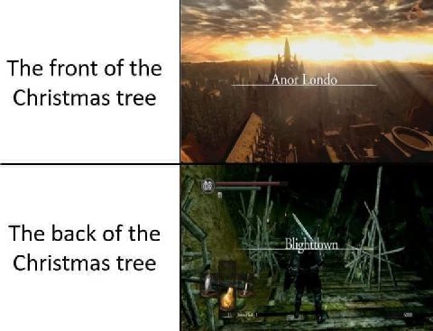 The front ofthe Christmas tree The back of the {гее