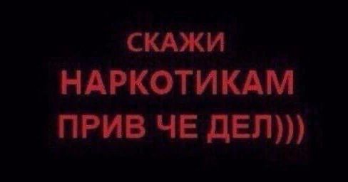 СКАЖИ НАРКОТИКАМ ПРИВ ЧЕ ДЕЛ)))