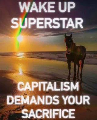 WAKE UP SUPERSTAR CAPITALISM DEMANDS YOUR SACRIFICE