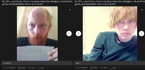 used to be a twink, my appearance has changed alot overthe used to be а twink, my appearance has changed а lot over the years, I look better now or as a twink? years, I look better now or as a twink? 