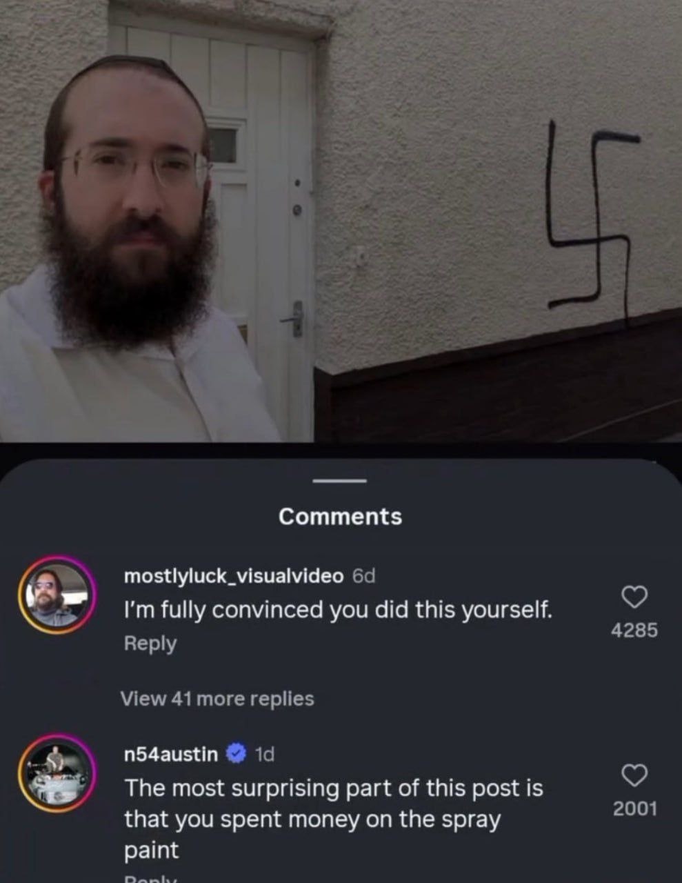 Comments mostlyluck_visualvideo fully convinced you did this yourself. 4285 Reply View 41 more replies n54austin The most surprising part of this post is that you spent money on the spray 2001 paint