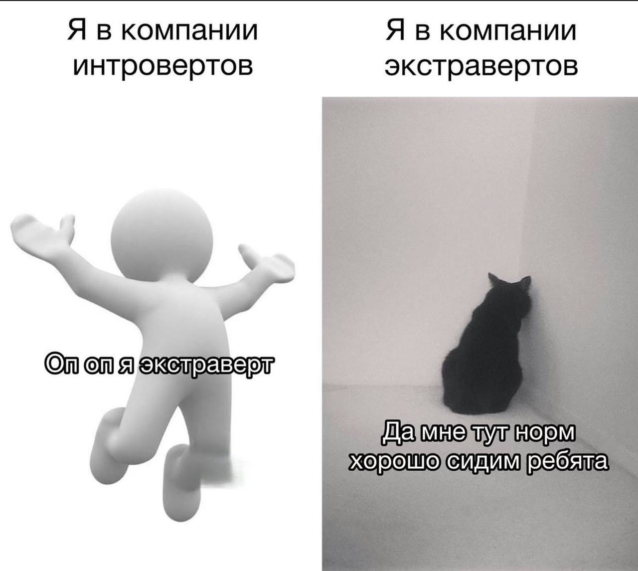Я в компании Я в компании интровертов экстравертов On On A ребята