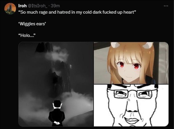 troh “So much rage and hatred in my cold dark fucked up heart” ‘Wiggles ears’