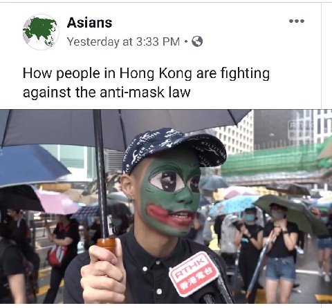 Asians 4; Yesterday at 3:33 How people in Hong Kong are fighting against the anti-mask law Gil И iMiy у.