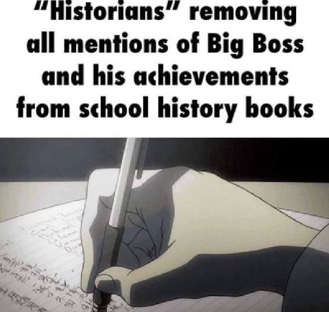 removing all mentions of Big Boss and his achievements from school history books