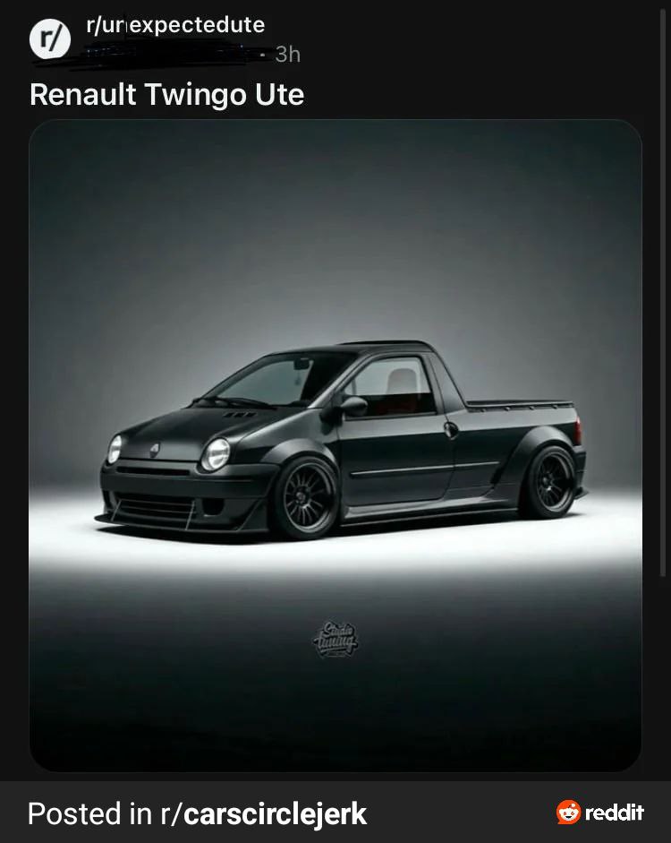 г/чгехрецеаще Renault Twingo Ute reddit Posted r/carscirclejerk