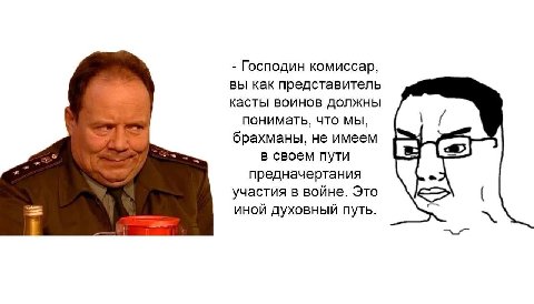 Господин комиссар, вы как представитель касты воинов должны понимать, что мы, брахманы, не имеем в своем пути предначертания участия в войне. Это иной духовный путь.