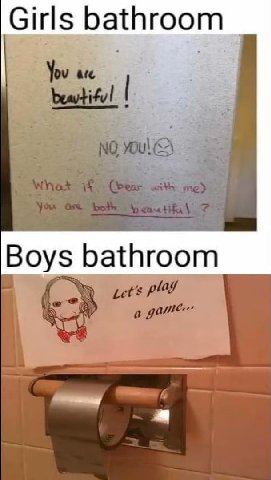 Girls bathroom_ Boys bathroom a