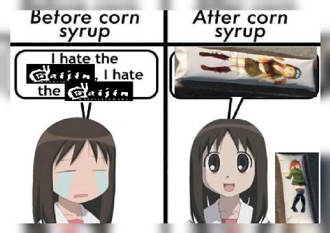 Betore corn Atter corn зугор syrup hate the the fre
