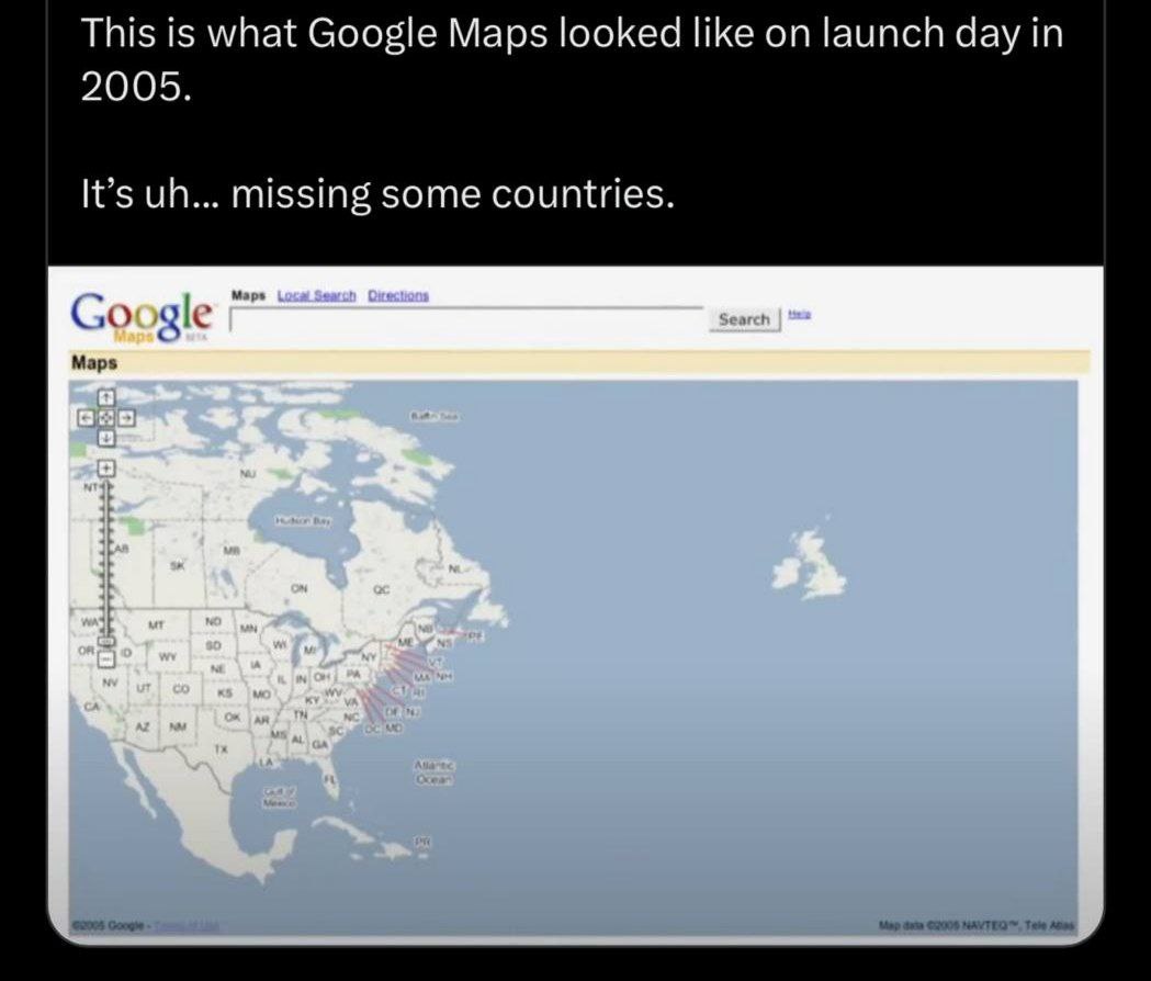 This is what Google Maps looked like on launch day in 2005 It’s missing some countries Маре Loca Search Google „А вы a, к jan an
