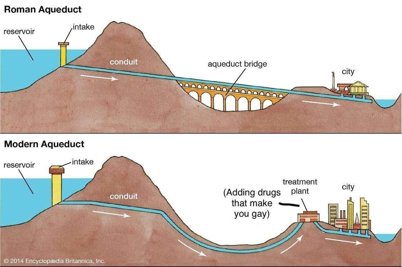 Roman Aqueduct reservoir intake conduit aqueduct bridge city Modern Aqueduct reservoir intake treatment city conduit (Adding drugs Plant that таке is you gay) 2014 Encyclopesdia Britannica, Inc.
