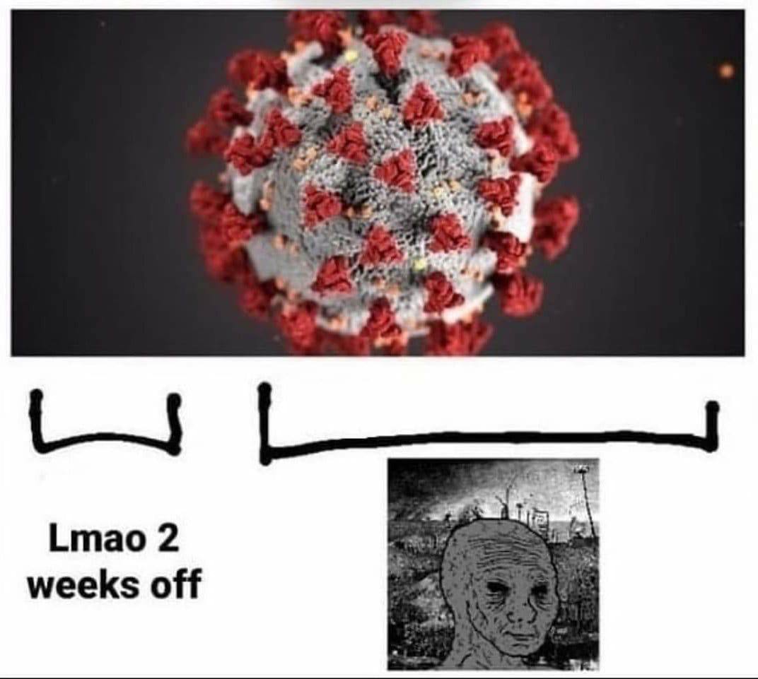Lmao 2 weeks off