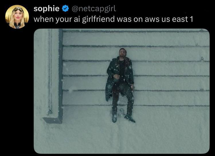 sophie when your girlfriend was on aws east 1