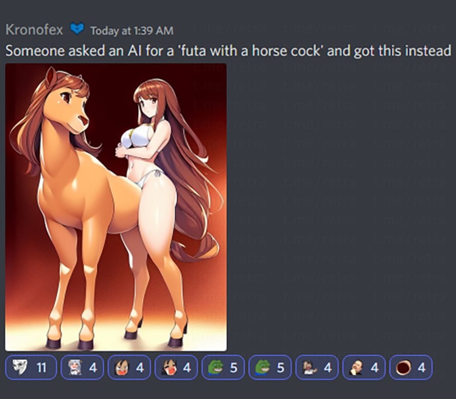 Kronofex Today at 1:39 Someone asked an for a ‘futa with a horse cock’ and got this instead 4 AN